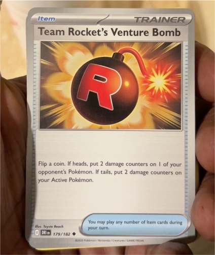 2025 Pokémon #179 Team Rocket's Venture Bomb — front