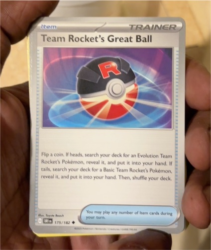 2023 Pokémon SV10: Destined Rivals #175 Team Rocket's Great Ball — front