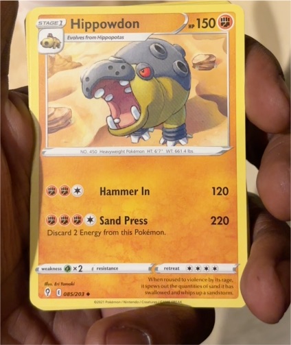 2021 Pokémon Sword & Shield Evolving Skies #085 Hippowdon — front