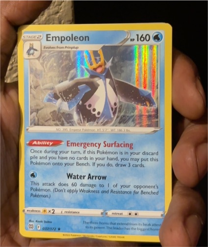 2022 Pokemon TCG Brilliant Stars #037 Empoleon — front