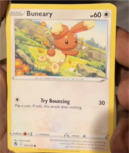 2022 Pokémon Sword & Shield Silver Tempest #144 Buneary — front