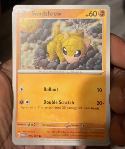 2024 Pokémon SV06: Twilight Masquerade #097 Sandshrew — front