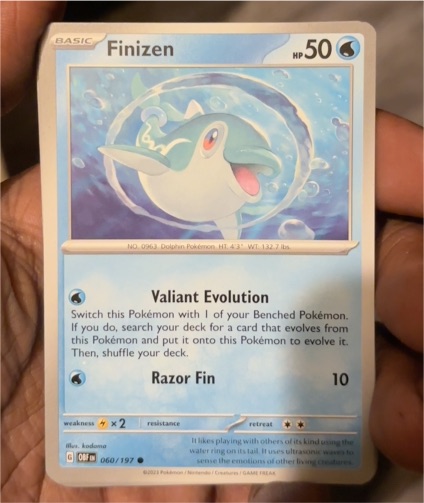 2022 Pokémon Scarlet & Violet Obsidian Flames #060 Finizen — front