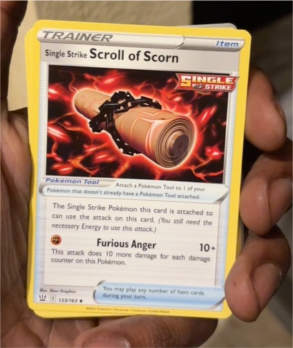 2021 Pokémon Battle Styles #133 Scroll of Scorn — front