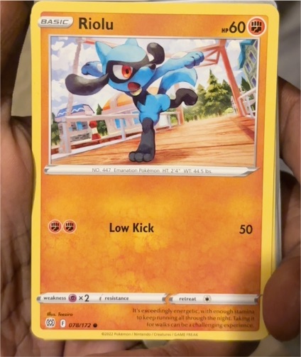 2022 Pokémon Sword & Shield Brilliant Stars #078 Riolu — front