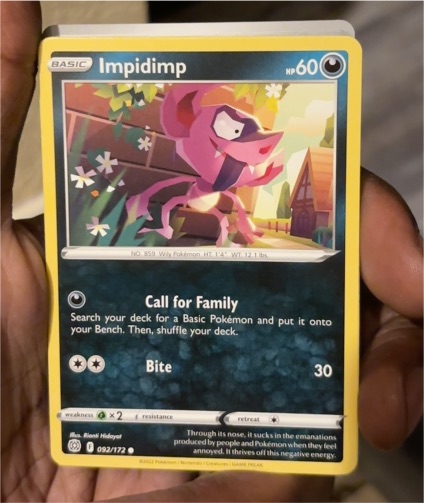 2022 Pokémon TCG Brilliant Stars #092 Impidimp — front