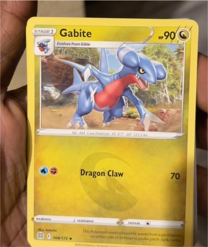 2022 Pokémon Brilliant Stars #108 Gabite — front