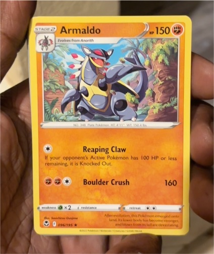 2022 Pokémon Silver Tempest #096 Armaldo — front