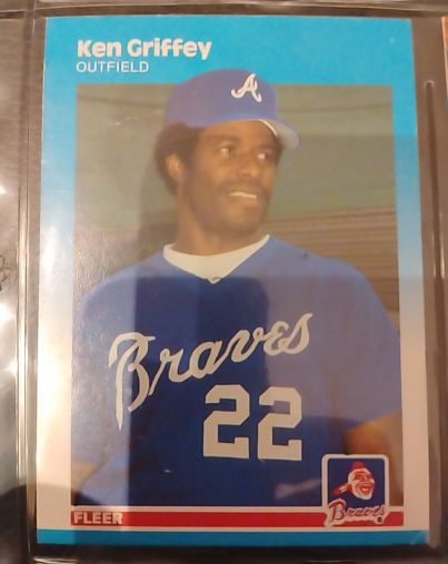 1987 Fleer #516 Ken Griffey Atlanta Braves — front