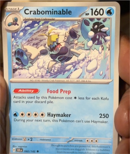 2024 Pokémon SV07: Stellar Crown #042 Crabominable — front