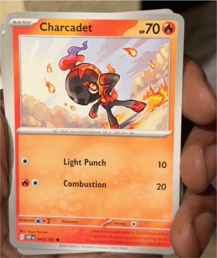 2023 Pokémon SV03: Obsidian Flames #043 Charcadet — front