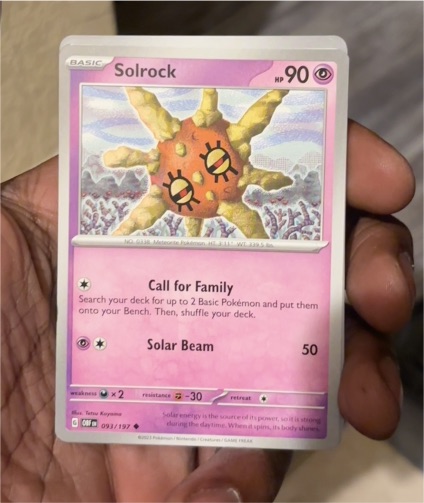 2023 Pokémon Obsidian Flames #093 Solrock — front