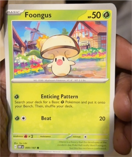 2023 Pokémon SV03: Obsidian Flames #009 Foongus — front