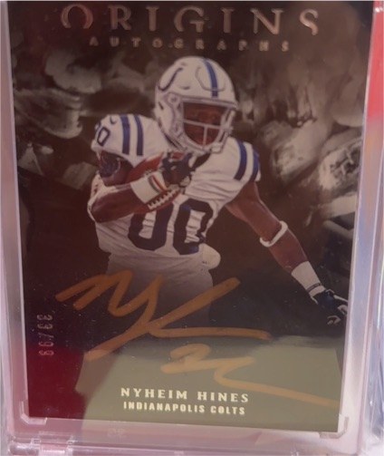 2018 Panini Origins Autographs #OA-NH Nyheim Hines — front