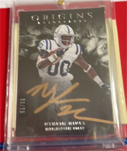 2018 Panini Origins #OA-NH Nyheim Hines Rookie Autograph — front