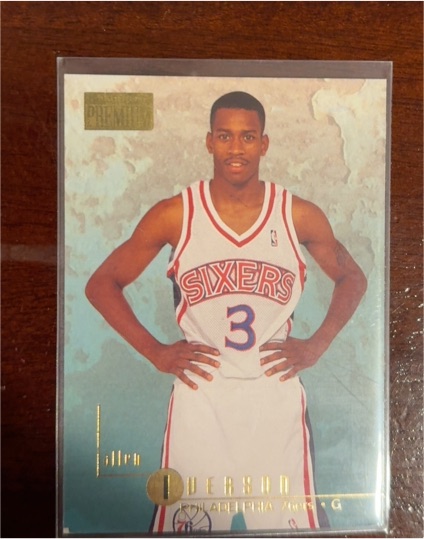 1996-97 Skybox Premium #85 Allen Iverson Rookie Card — front