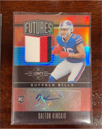 2023 Panini Legacy Futures Patch Autographs #FAPS11 Dalton Kincaid — front