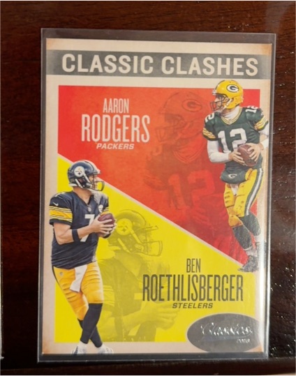 2016 Panini Classics Classic Clashes #20 Aaron Rodgers / Ben Roethlisberger — front