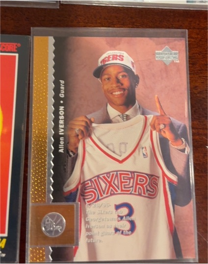 1996-97 Upper Deck #91 Allen Iverson Rookie Card — front