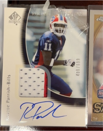 2005 SP Authentic #233 Roscoe Parrish Rookie Patch Autograph — front