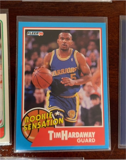 1990 Fleer #8 Tim Hardaway Rookie Sensation — front