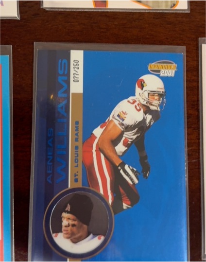 2001 Pacific Invincible Blue #205 Aeneas Williams — front
