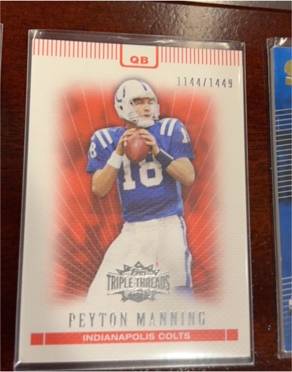2007 Topps Triple Threads #1 Peyton Manning — front