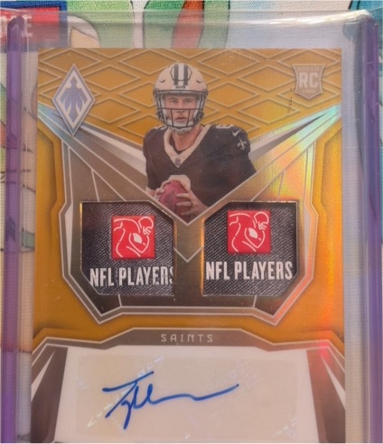 2025 Panini Phoenix Gold Dual Rookie Laundry Tag Patch Auto — front