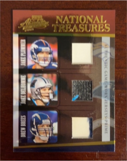 2005 Playoff Absolute National Treasures Triple Jersey Patch #NT-14 Trent Green Marc Bulger Matt Hasselbeck — front