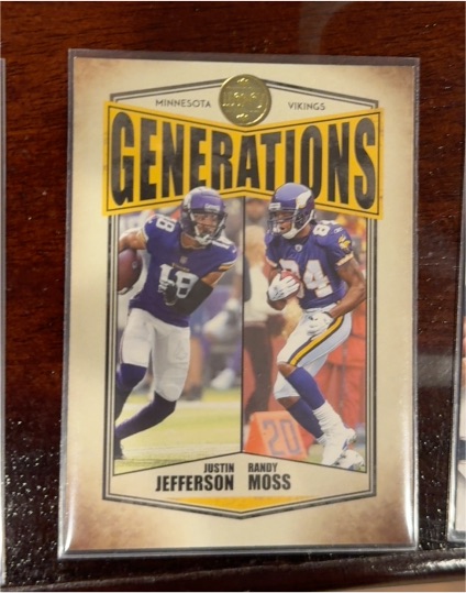 2022 Panini Legacy Generations #G-4 Justin Jefferson Randy Moss — front