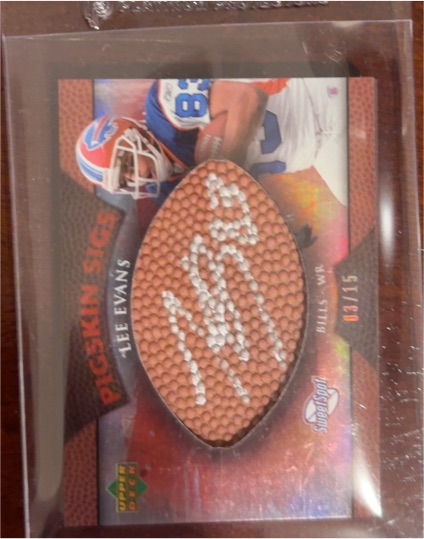 2007 Upper Deck Sweet Spot Pigskin Sigs #13 Lee Evans — front
