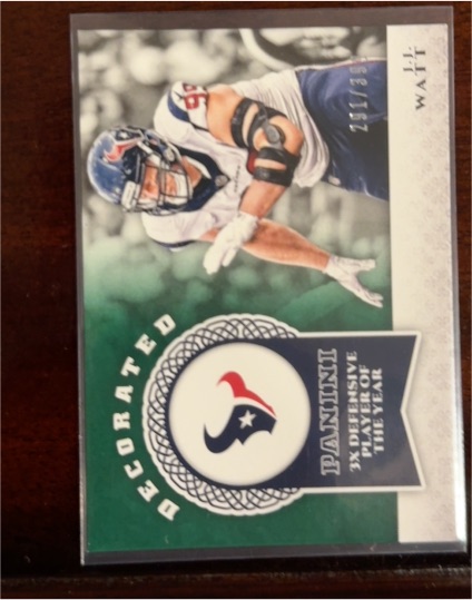 2017 Panini Decorated #D-JJW J.J. Watt — front