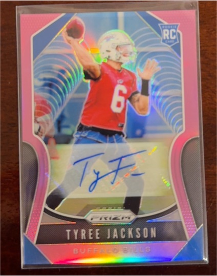 2019 Panini Prizm #321 Tyree Jackson Rookie Autographs — front