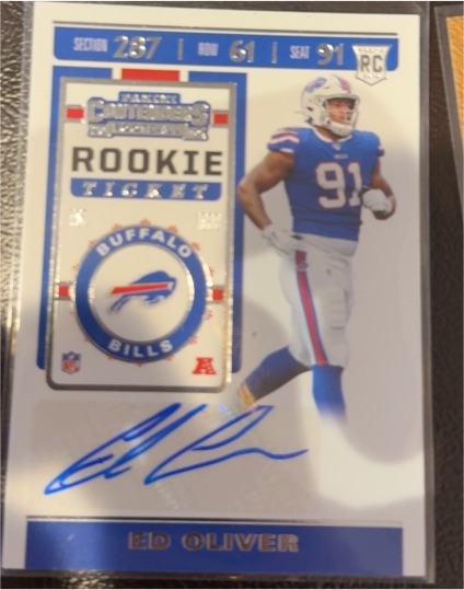 2019 Panini Contenders Rookie Ticket #197 Ed Oliver — front