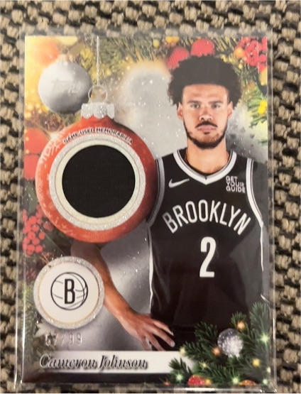 2025-26 Topps Holiday #PR-CJ Cameron Johnson Player Relics — front