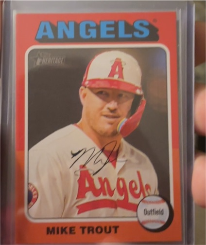 2024 Topps Heritage #52 Mike Trout SP — front