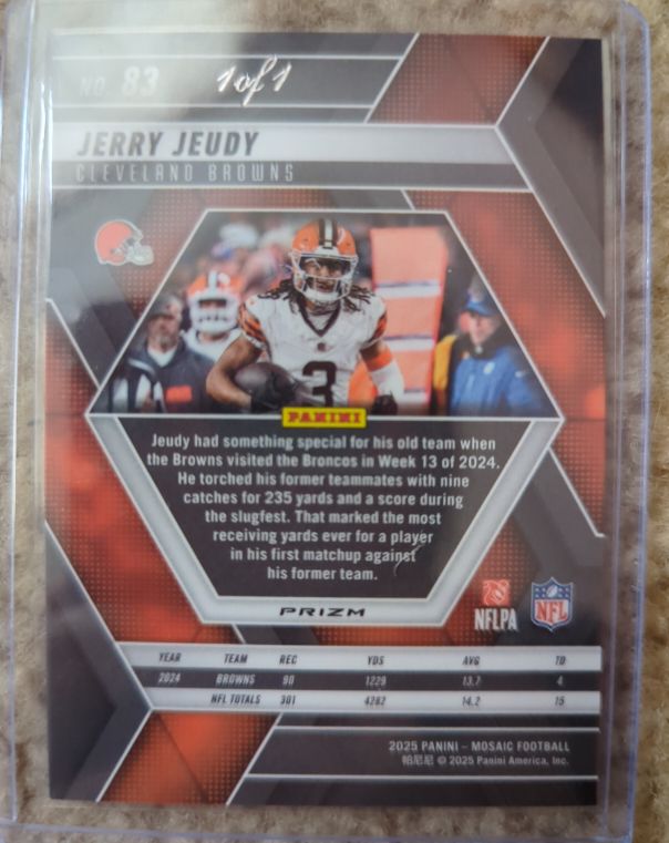 2025 Panini Mosaic #83 Jerry Jeudy — front
