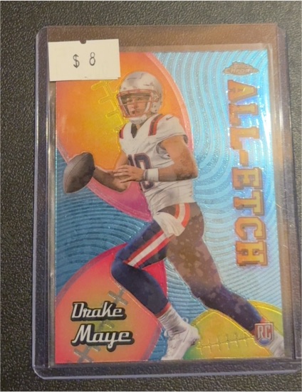 2024 Topps Chrome #CAE-DM Drake Maye Chrome All-Etch — front
