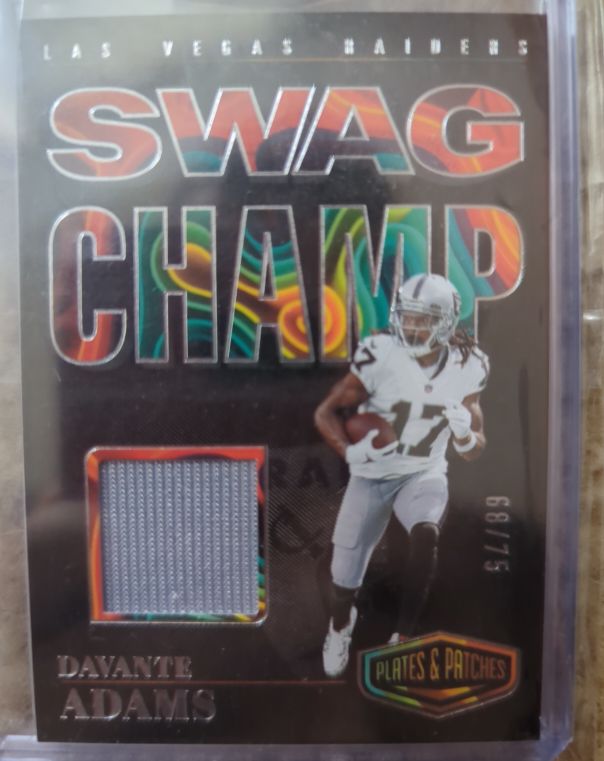 2023 Panini Plates & Patches #SC-DA Davante Adams Swag Champ — front