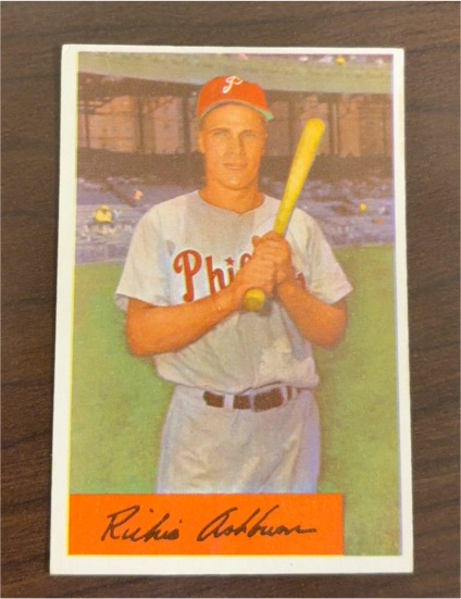1954 Bowman #15 Richie Ashburn — front
