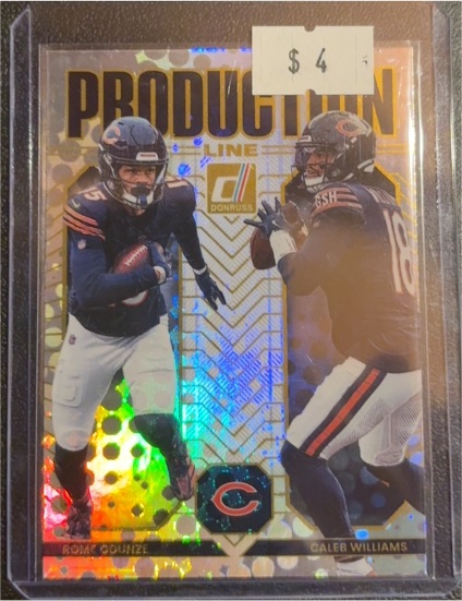 2025 Donruss Production Line #17 Rome Odunze Caleb Williams — front