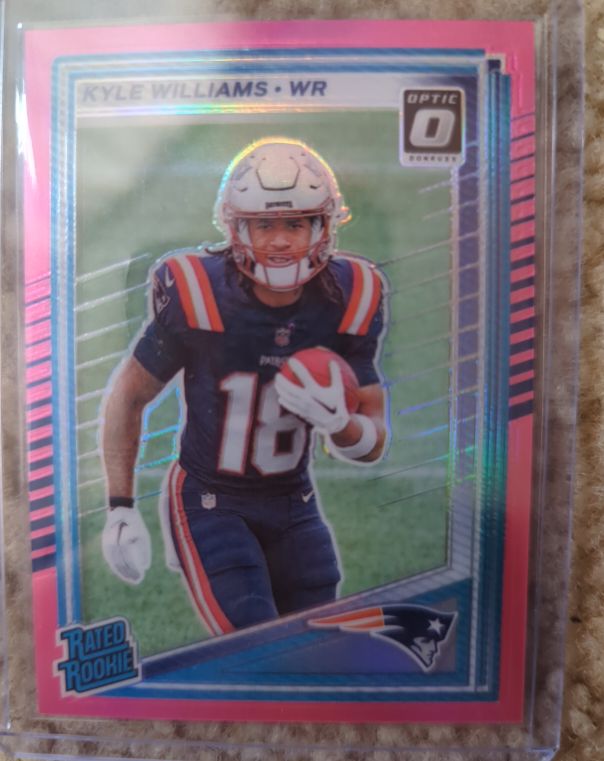 2025 Panini Donruss Optic #327 Kyle Williams Rated Rookie Preview Pink — front
