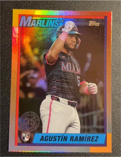 2025 Topps Update #U90-37 Agustín Ramírez 1990 Topps Baseball 35th Anniversary — front