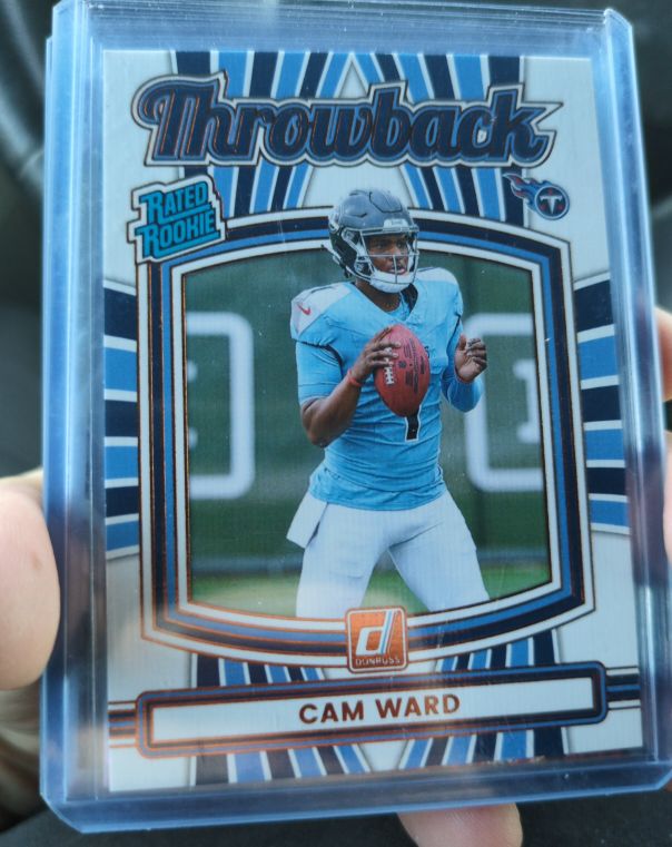 2025 Panini Donruss #25 Cam Ward Rated Rookie Throwback — front