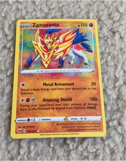 2020 Pokemon TCG Vivid Voltage #102 Zamazenta — front