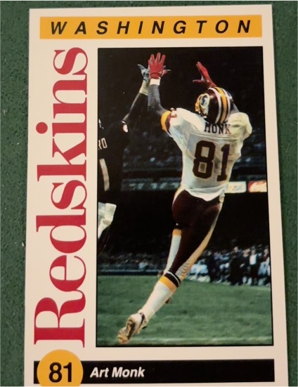 1991 Crime Prevention Washington Redskins #81 Art Monk — front
