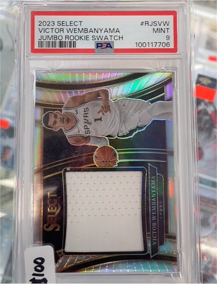 2023 Panini Select #RJSVW Victor Wembanyama Jumbo Rookie Swatch — front