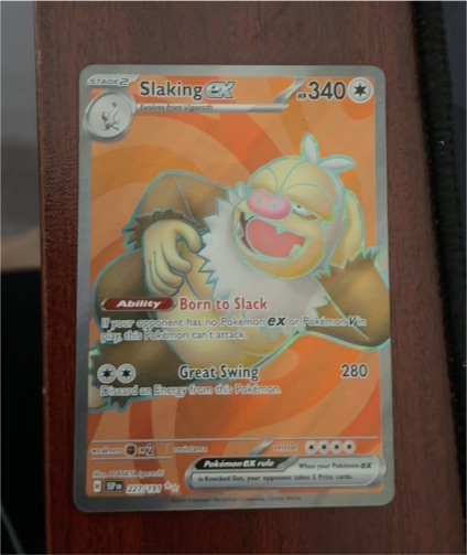 2024 Pokémon TCG Surging Sparks #227/191 Slaking EX — front