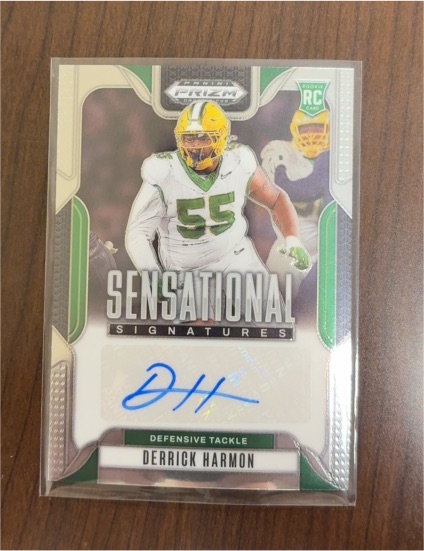 2025 Panini Prizm Draft Picks Sensational Signatures #SS-DH Derrick Harmon — front