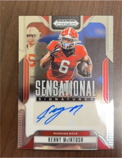 2025 Panini Prizm Draft Picks Sensational Signatures #SS-KGM Kenny McIntosh — front